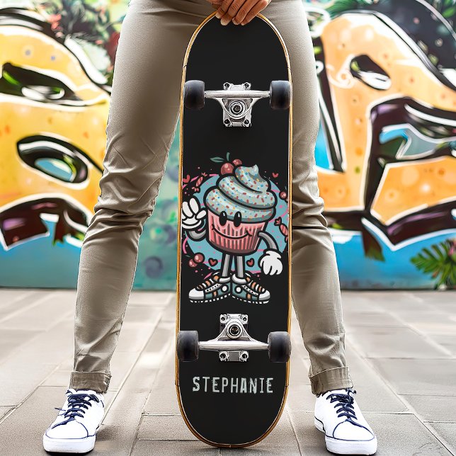 Niedlich Cherry Cupcake Individuelle Name Skateboa Skateboard (Von Creator hochgeladen)