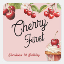 Niedlich Cherry First Girly Birthday Pink