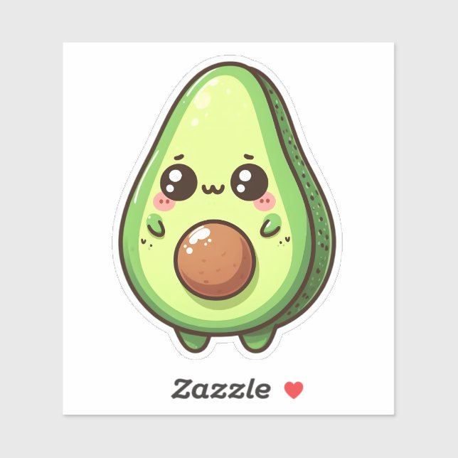 Niedlich Chibi Avocado Aufkleber (Blatt)
