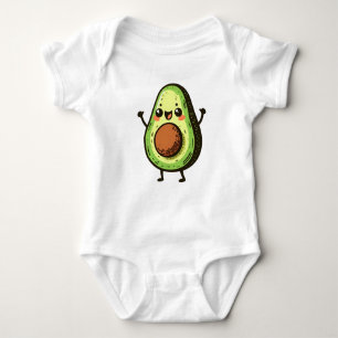 Niedlich Chibi Avocado Baby Strampler
