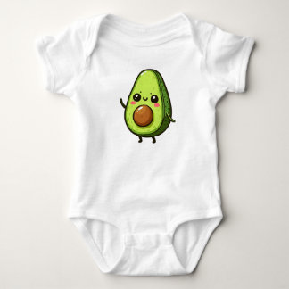 Niedlich Chibi Avocado Baby Strampler