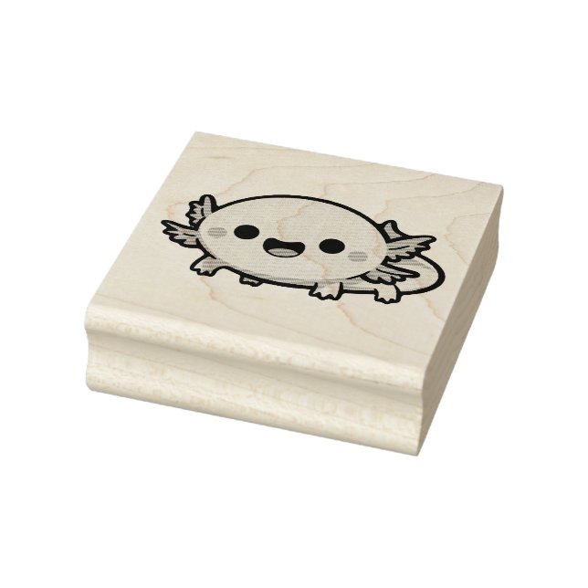Niedlich Chibi Axolotl Gummistempel (Stempel)