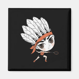 Niedlich Chibi Badminton Birdie Manga Cartoon Magnet