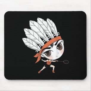 Niedlich Chibi Badminton Birdie Manga Cartoon Mousepad