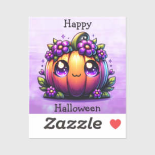 Niedlich Chibi Happy Halloween Pumpkin Aufkleber