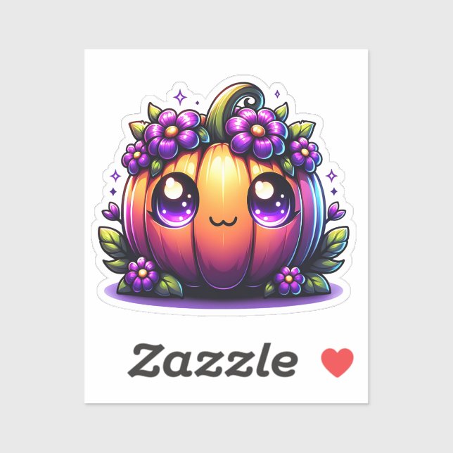 Niedlich Chibi Happy Halloween Pumpkin Aufkleber (Blatt)