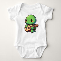 Niedlich Chibi Turtle Playing Guitar