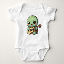 Niedlich Chibi Turtle Playing Guitar