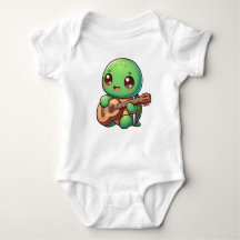 Niedlich Chibi Turtle Playing Guitar