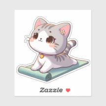 Niedlich Chibi Yoga Cat