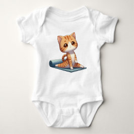 Niedlich Chibi Yoga Cat Baby Strampler