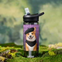 Niedlich Chic Corgi Dog Wearing Beret & Bandana