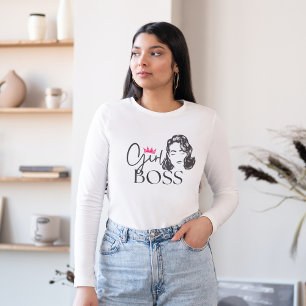 Niedlich Chic Girl Boss Zitat Starke Frauentypogra Sweatshirt