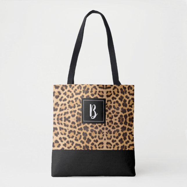 Niedlich Chic Leopard Animal Print Brown Black Ini (Vorderseite)