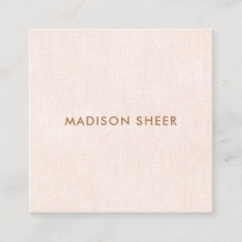 Niedlich Chic Light Pink Beauty Salon Quadratische Visitenkarte
