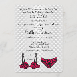 Niedlich Chic Lingerie Bra Bridal Dusche Einladung