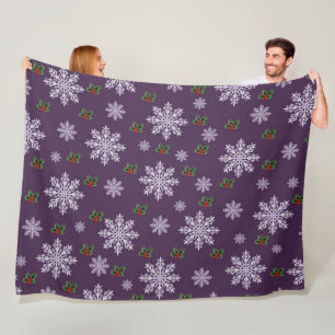 Niedlich Chic Modern Snowflakes Weihnachtsmuster Fleecedecke