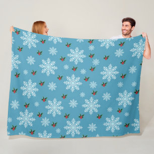 Niedlich Chic Modern Snowflakes Weihnachtsmuster Fleecedecke