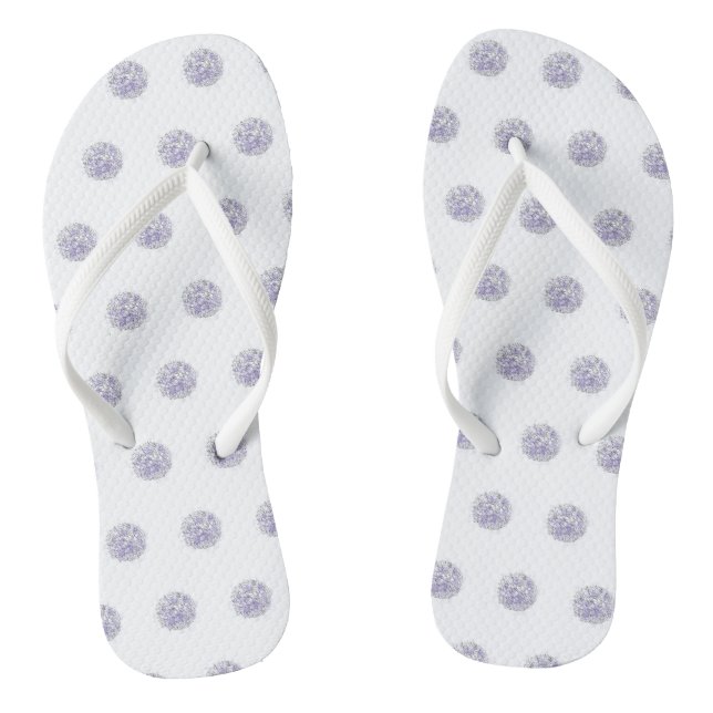 Niedlich Chic Muster Blume Lavendel Farbe Flip Flops (Fußbett)