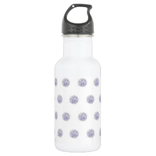 Niedlich Chic Muster Blume Lavender Polka Dot Edelstahlflasche
