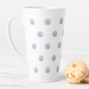 Niedlich Chic Muster Blume Lavender Polka Dot Milchtasse