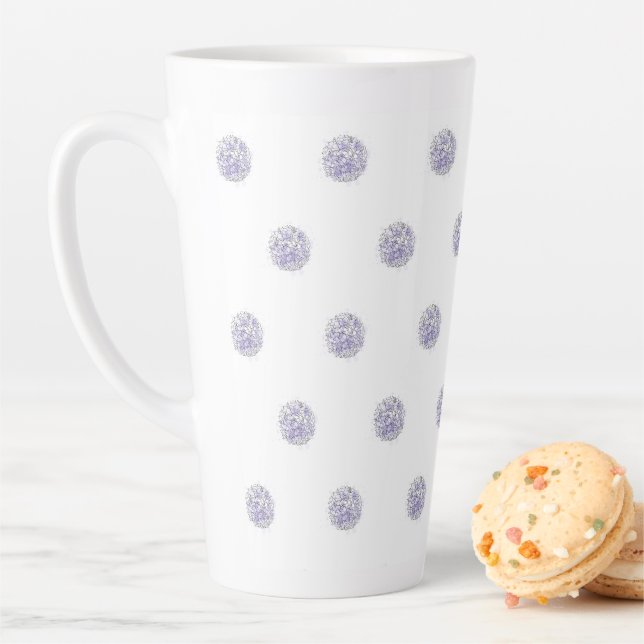 Niedlich Chic Muster Blume Lavender Polka Dot Milchtasse (Beispiel)