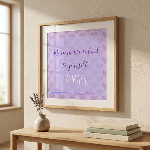 Niedlich Chic Pastel Lavender Motivierend Poster