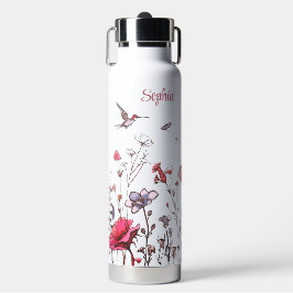 Niedlich Chic Personalisierte Wildblume Trinkflasche