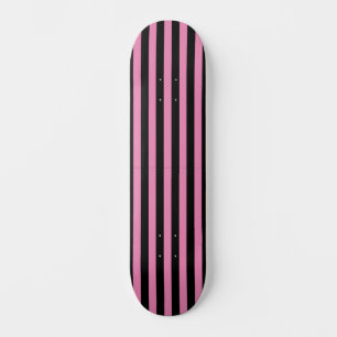 Niedlich Chic Pink und schwarz Vertikal gestreift Skateboard