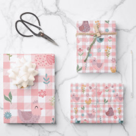 Niedlich Chick Birthday Geschenkpapier Set