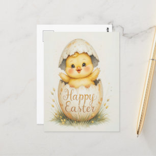 Niedlich Chick Happy Oaster Gruß Postkarte