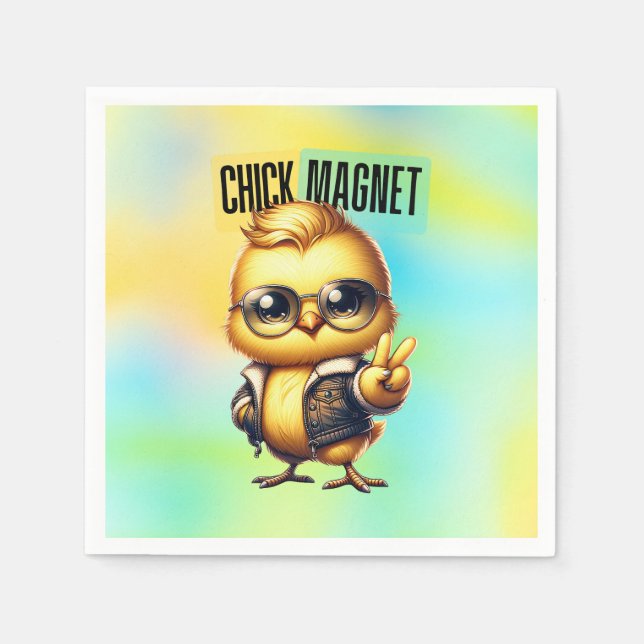 Niedlich Chick Magnet Ostern-54546 Serviette (Vorderseite)