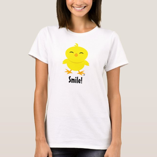 Niedlich Chick Smile T - Shirt (Vorderseite)