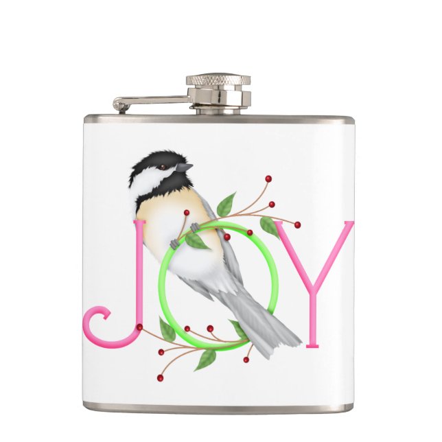 Niedlich Chickadee "Joy" Flachmann (Vorderseite)