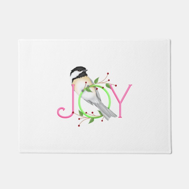Niedlich Chickadee "Joy" Fußmatte (Vorderseite)