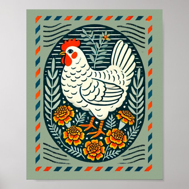 Niedlich Chicken Hen Coop Keeper Poster (Vorne)