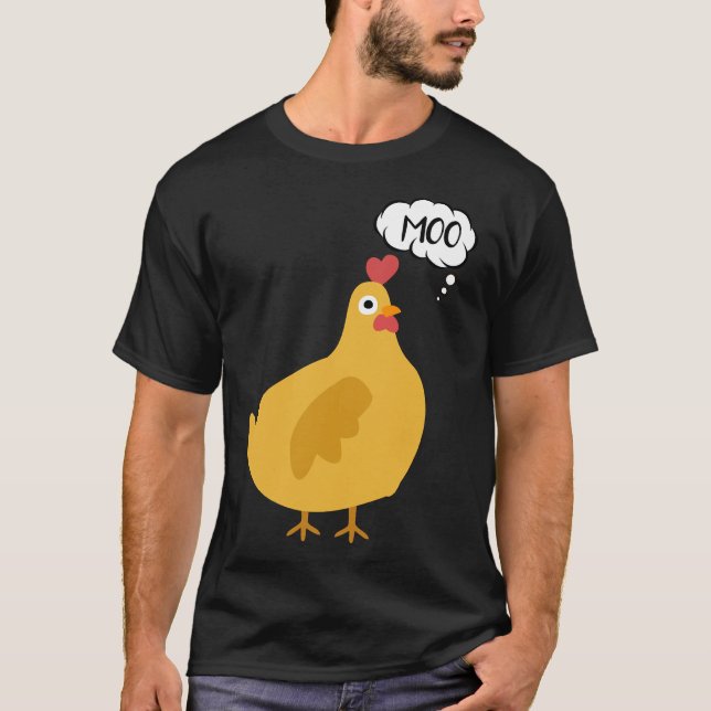 Niedlich Chicken Moo T-Shirt (Vorderseite)