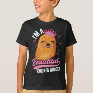 Niedlich Chicken Nugget Girl Feinschmecker Queen T-Shirt