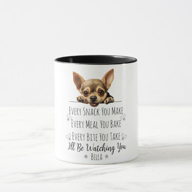 Niedlich Chihuahua Dog Funny Custom Tasse (Zentrum)