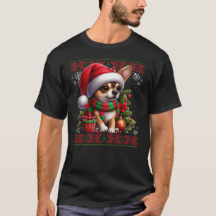 Niedlich Chihuahua Dog Ugly Weihnachtssüßer T-Shirt