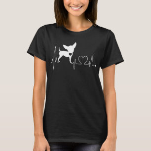 Niedlich Chihuahua Hund Heartbeat Hemd für Männer T-Shirt