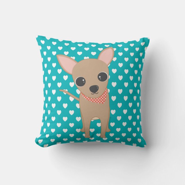 Niedlich Chihuahua Kissen (Vorderseite)