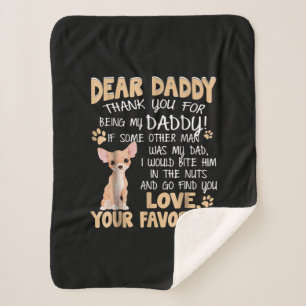 Niedlich Chihuahua Lieber Daddy Gift Idee Vatert Sherpadecke