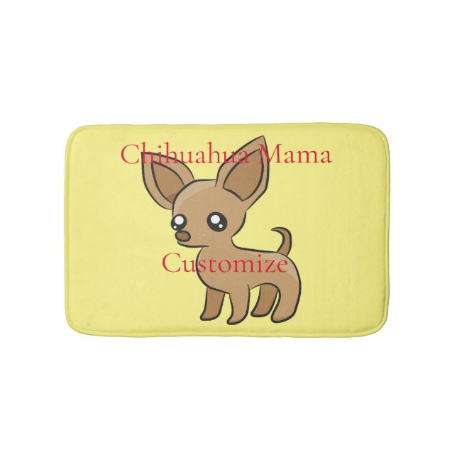 Niedlich Chihuahua Mama Art Thunder_Cove Badematte (Vorderseite)