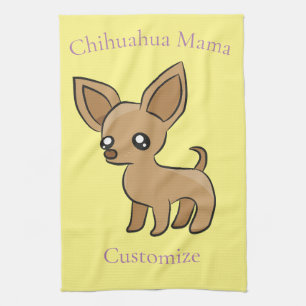 Niedlich Chihuahua Mama Art Thunder_Cove Geschirrtuch