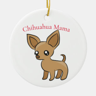 Niedlich Chihuahua Mama Art Thunder_Cove Keramik Ornament