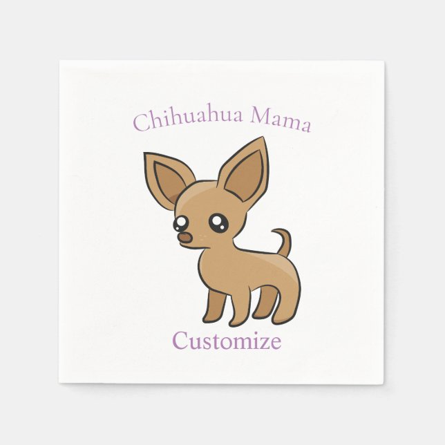 Niedlich Chihuahua Mama Art Thunder_Cove Serviette (Vorderseite)