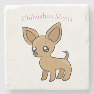 Niedlich Chihuahua Mama Art Thunder_Cove Steinuntersetzer