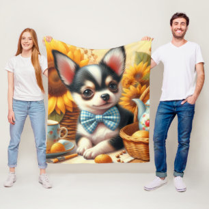 Niedlich Chihuahua Puppy Fleecedecke