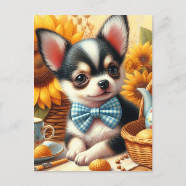 Niedlich Chihuahua Puppy Postkarte (Vorderseite)